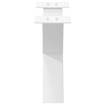vidaXL Coffee Table Legs X-Shaped 2 pcs White 50x(30-31) cm Steel 6