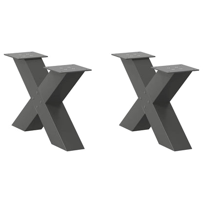 vidaXL Coffee Table Legs X-Shaped 2 pcs Anthracite 50x(30-31) cm Steel 1