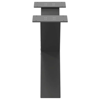 vidaXL Coffee Table Legs X-Shaped 2 pcs Anthracite 50x(30-31) cm Steel 6