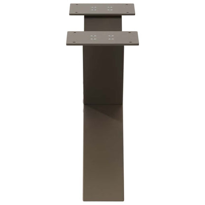 vidaXL Coffee Table Legs X-Shaped 2 pcs Natural Steel 50x(30-31) cm Steel 6