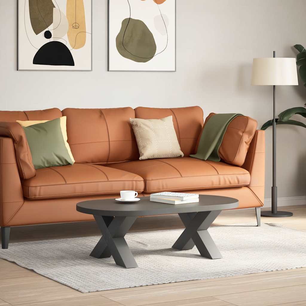 vidaXL Coffee Table Legs X-Shaped 2 pcs Anthracite 60x(30-31) cm Steel 2