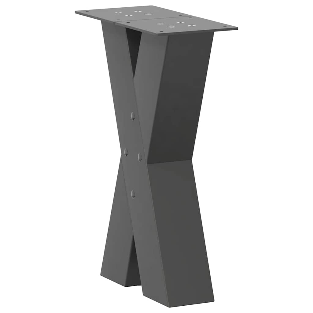 vidaXL Coffee Table Legs X-Shaped 2 pcs Anthracite 28x(42-43) cm Steel 4