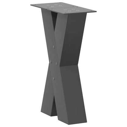 vidaXL Coffee Table Legs X-Shaped 2 pcs Anthracite 28x(42-43) cm Steel 4