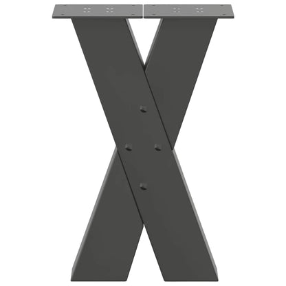 vidaXL Coffee Table Legs X-Shaped 2 pcs Anthracite 28x(42-43) cm Steel 5