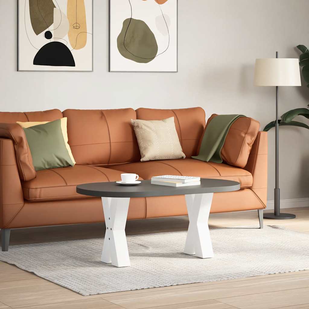 vidaXL Coffee Table Legs X-Shaped 2 pcs White 38x(42-43) cm Steel 2