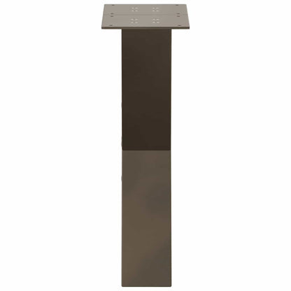 vidaXL Coffee Table Legs X-Shaped 2 pcs Natural Steel 38x(42-43) cm Steel 6