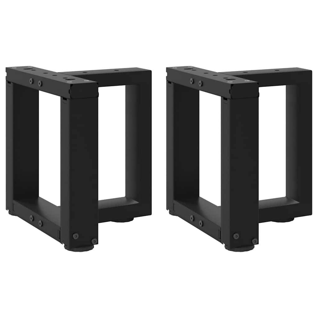 vidaXL Coffee Table Legs T-Shaped 2 pcs Black 30x25x(30-31) cm Steel 1