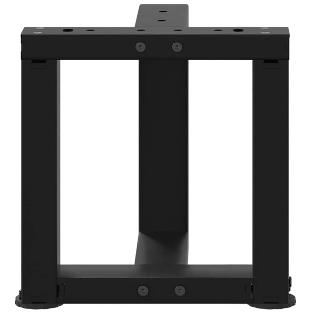 vidaXL Coffee Table Legs T-Shaped 2 pcs Black 30x25x(30-31) cm Steel 5