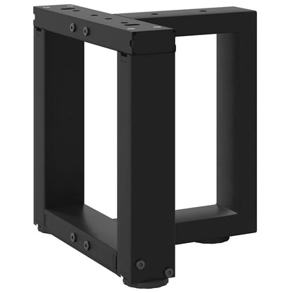 vidaXL Coffee Table Legs T-Shaped 2 pcs Black 30x25x(30-31) cm Steel 6