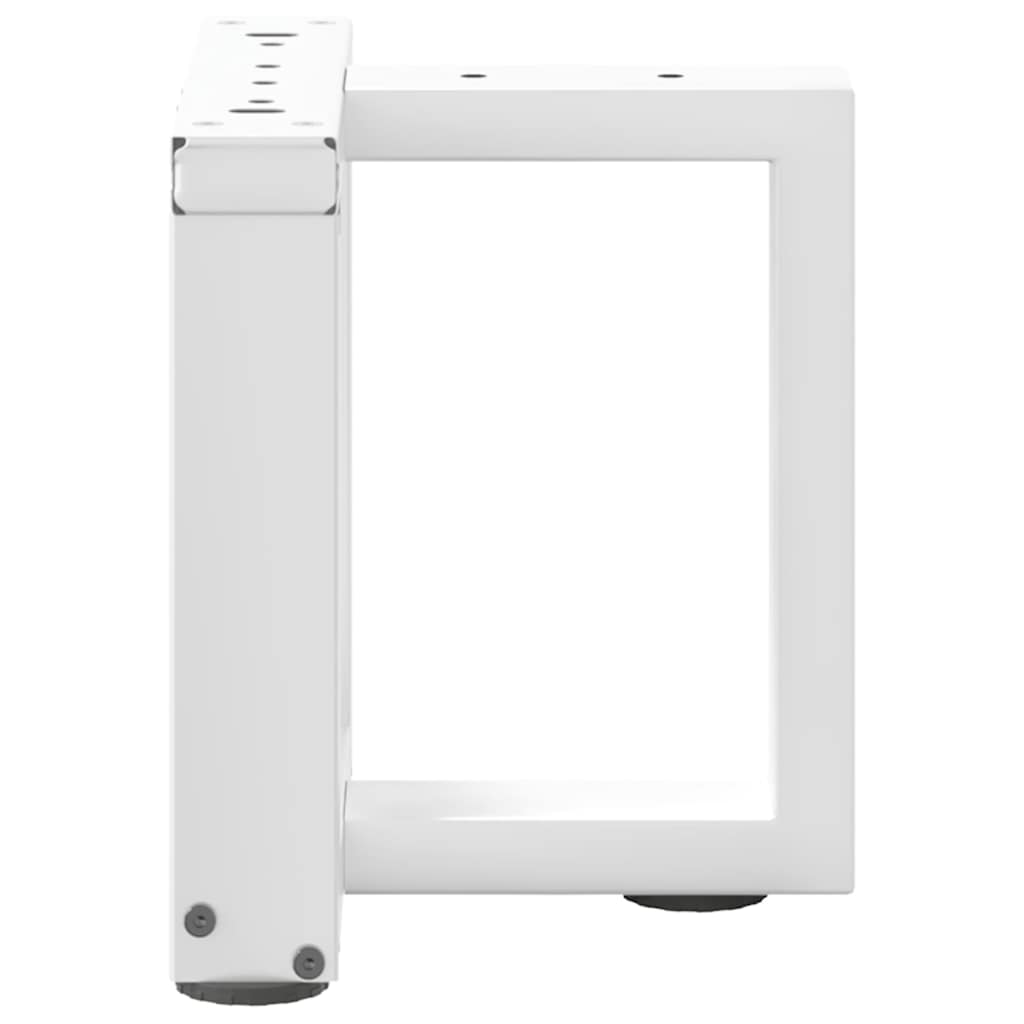 vidaXL Coffee Table Legs T-Shaped 2 pcs White 30x25x(30-31) cm Steel 3