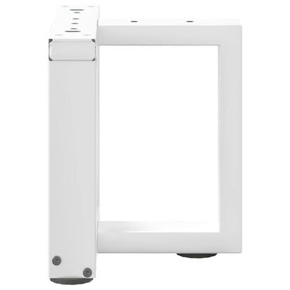 vidaXL Coffee Table Legs T-Shaped 2 pcs White 30x25x(30-31) cm Steel 3