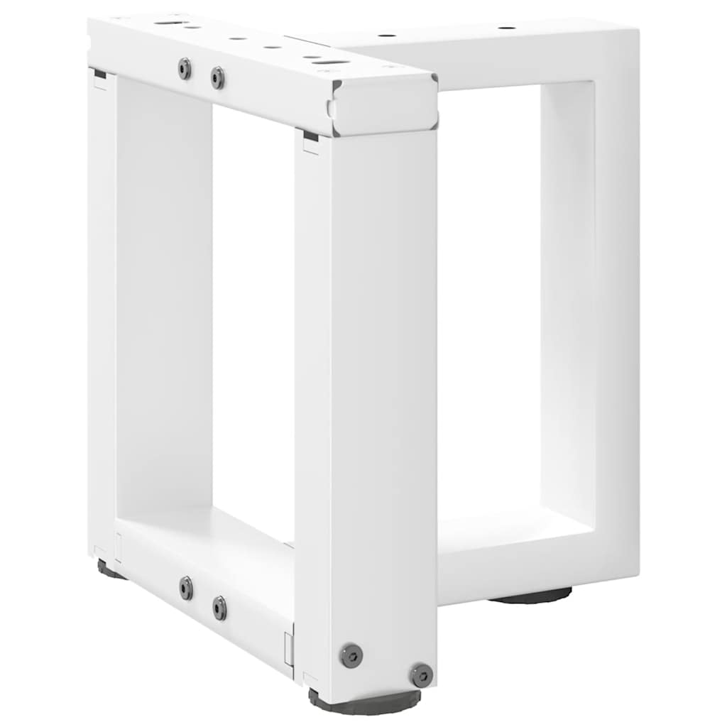 vidaXL Coffee Table Legs T-Shaped 2 pcs White 30x25x(30-31) cm Steel 4