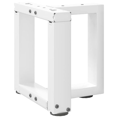 vidaXL Coffee Table Legs T-Shaped 2 pcs White 30x25x(30-31) cm Steel 4