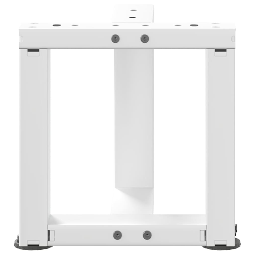 vidaXL Coffee Table Legs T-Shaped 2 pcs White 30x25x(30-31) cm Steel 6
