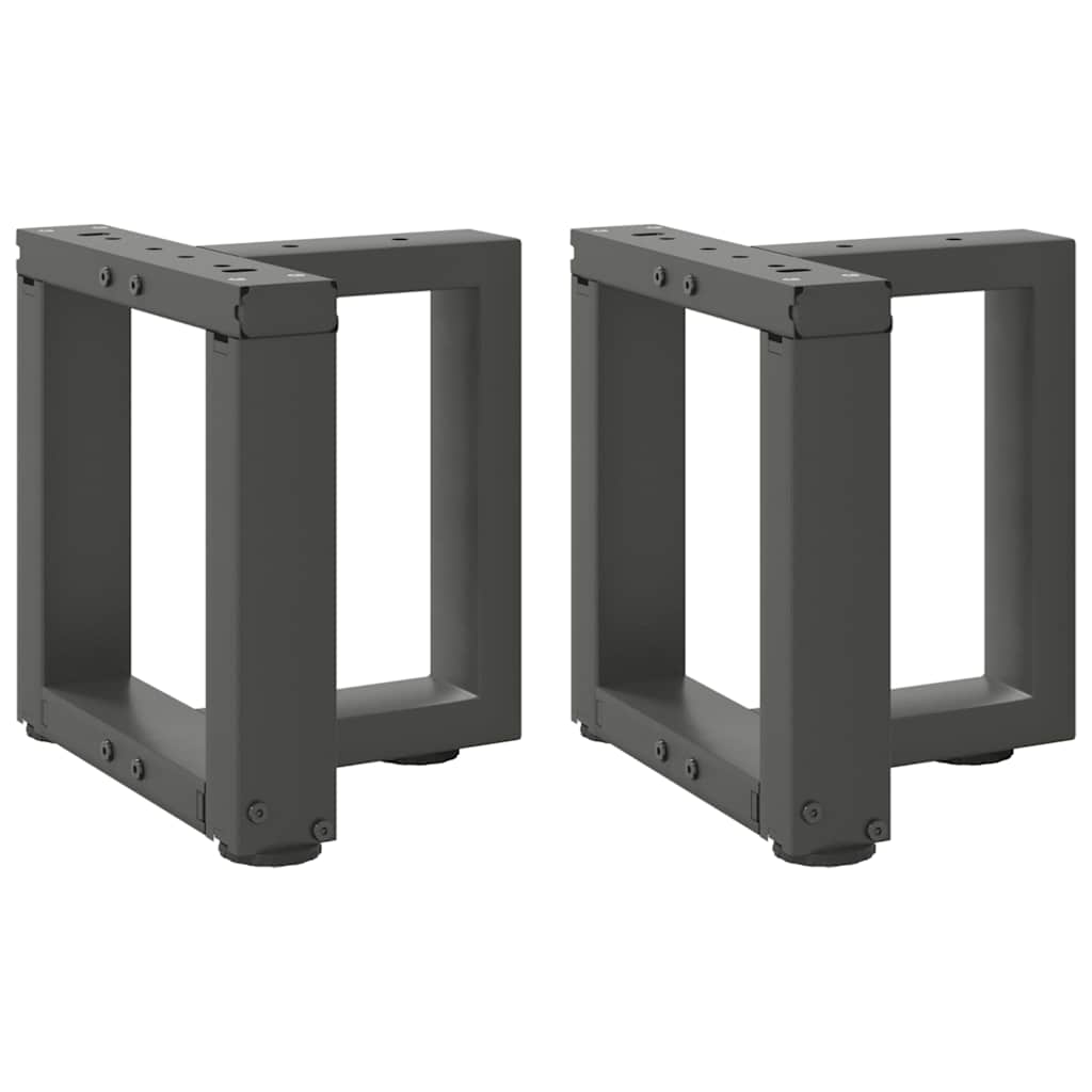 vidaXL Coffee Table Legs T-Shaped 2 pcs Anthracite 30x25x(30-31) cm Steel 1
