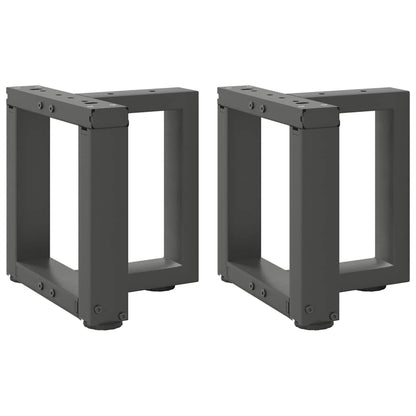vidaXL Coffee Table Legs T-Shaped 2 pcs Anthracite 30x25x(30-31) cm Steel 1