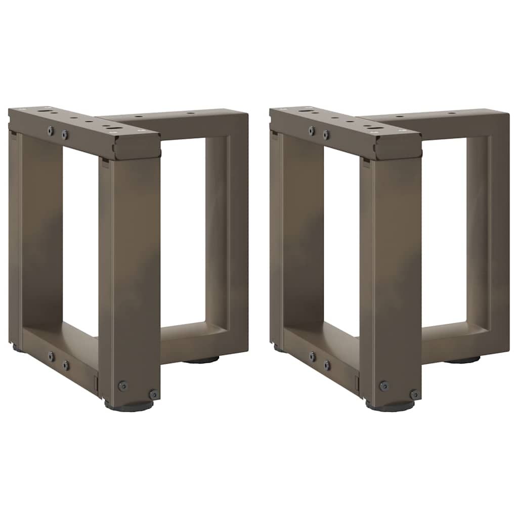 vidaXL Coffee Table Legs T-Shaped 2 pcs Black 30x25x(30-31) cm Steel 1