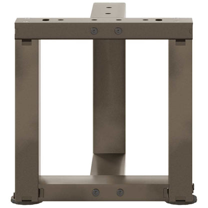 vidaXL Coffee Table Legs T-Shaped 2 pcs Black 30x25x(30-31) cm Steel 6