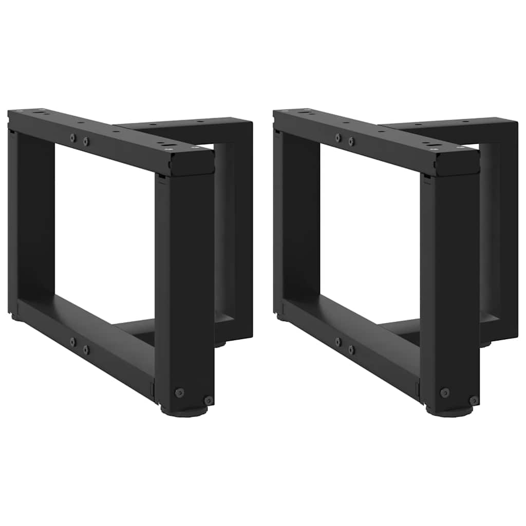 vidaXL Coffee Table Legs T-Shaped 2 pcs Black 40x25x(30-31) cm Steel 1