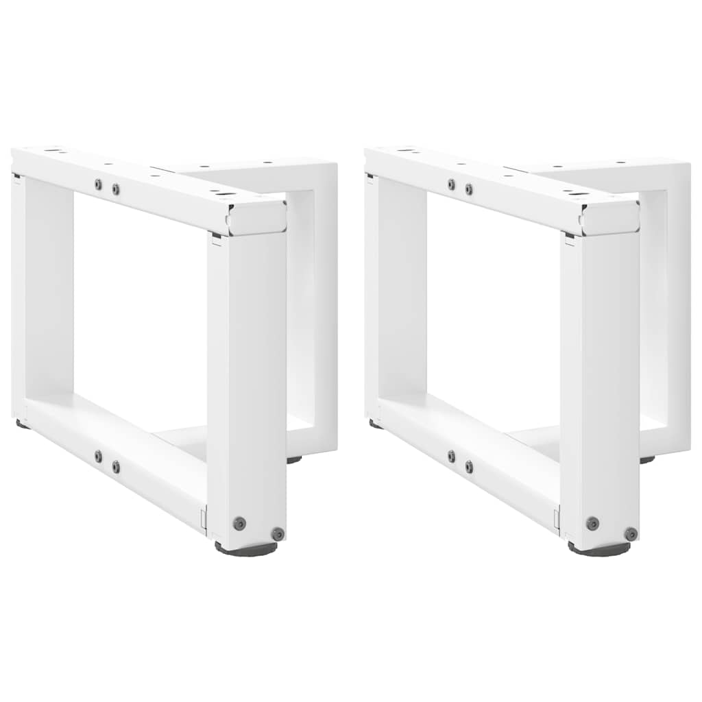 vidaXL Coffee Table Legs T-Shaped 2 pcs White 40x25x(30-31) cm Steel 1