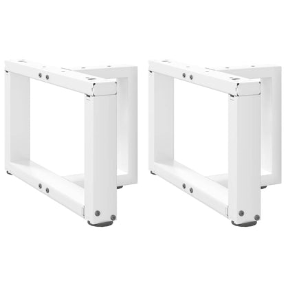 vidaXL Coffee Table Legs T-Shaped 2 pcs White 40x25x(30-31) cm Steel 1