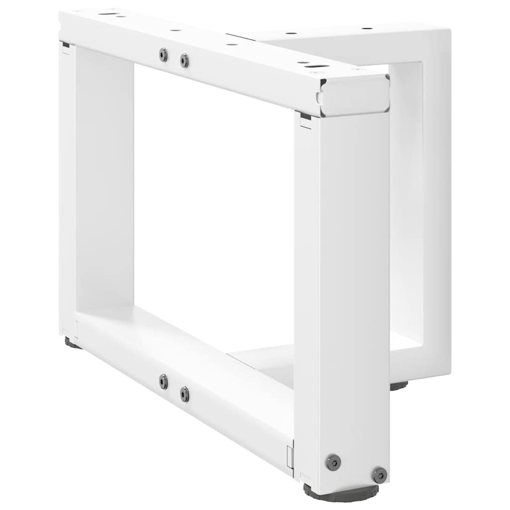 vidaXL Coffee Table Legs T-Shaped 2 pcs White 40x25x(30-31) cm Steel 3