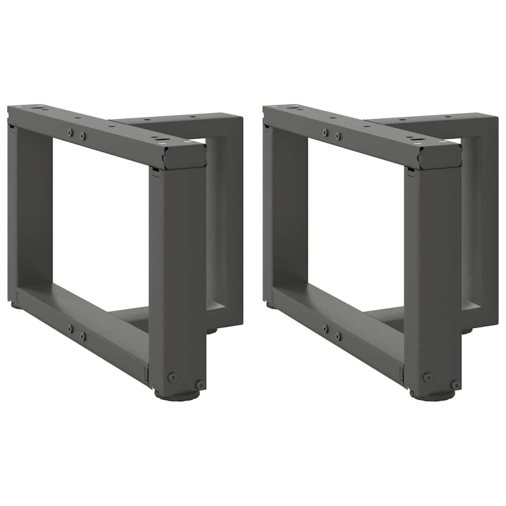 vidaXL Coffee Table Legs T-Shaped 2 pcs Anthracite 40x25x(30-31) cm Steel 1