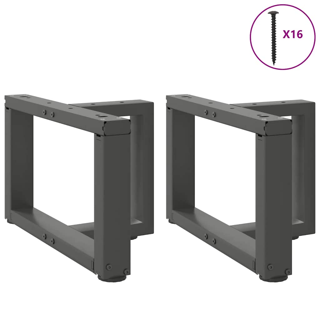 vidaXL Coffee Table Legs T-Shaped 2 pcs Anthracite 40x25x(30-31) cm Steel 3