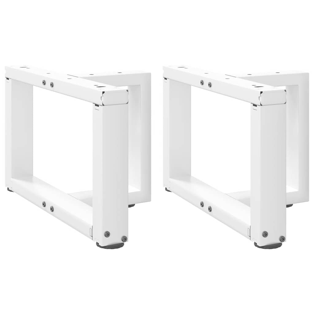 vidaXL Coffee Table Legs T-Shaped 2 pcs White 50x25x(30-31) cm Steel 1