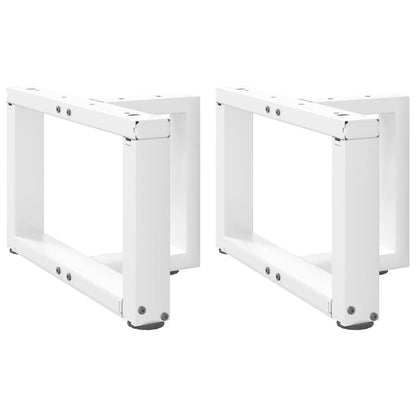 vidaXL Coffee Table Legs T-Shaped 2 pcs White 50x25x(30-31) cm Steel 1