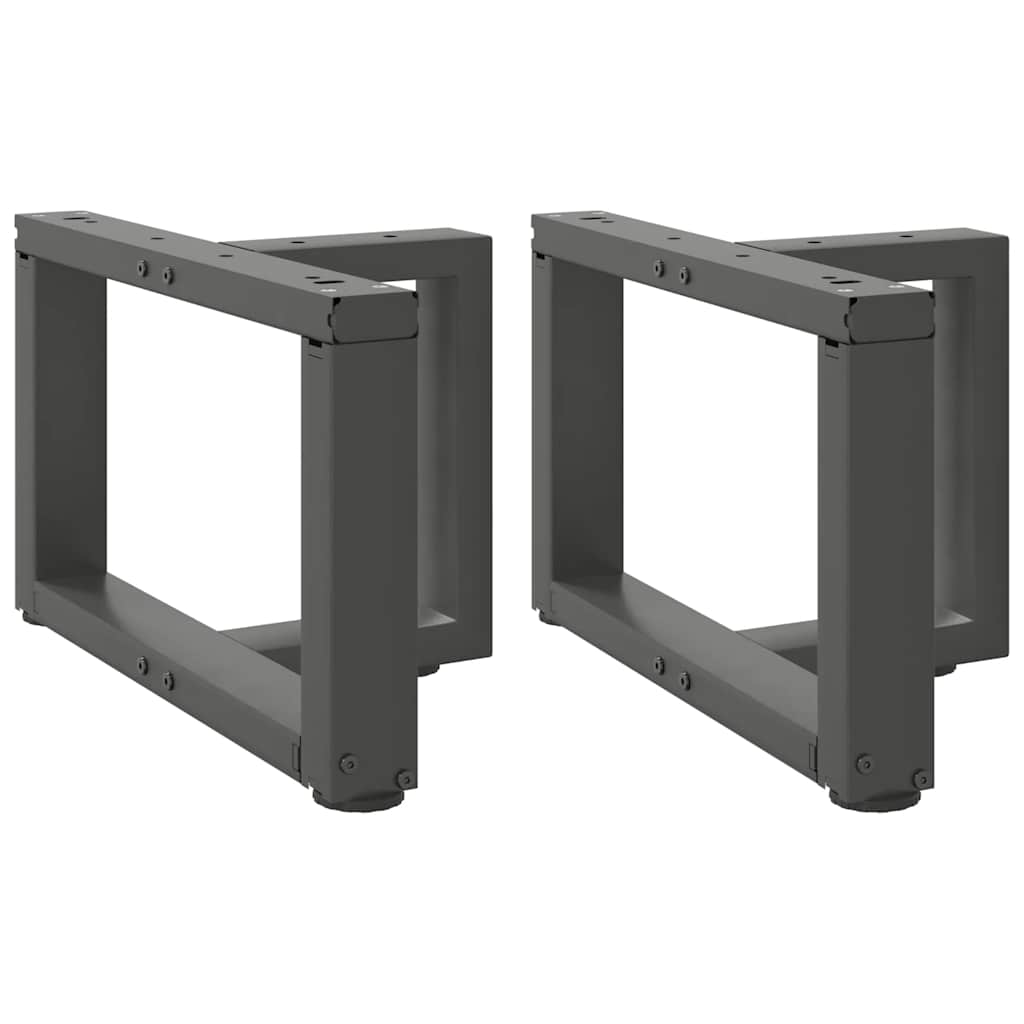 vidaXL Coffee Table Legs T-Shaped 2 pcs Anthracite 50x25x(30-31) cm Steel 1