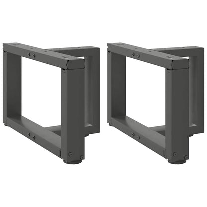vidaXL Coffee Table Legs T-Shaped 2 pcs Anthracite 50x25x(30-31) cm Steel 1