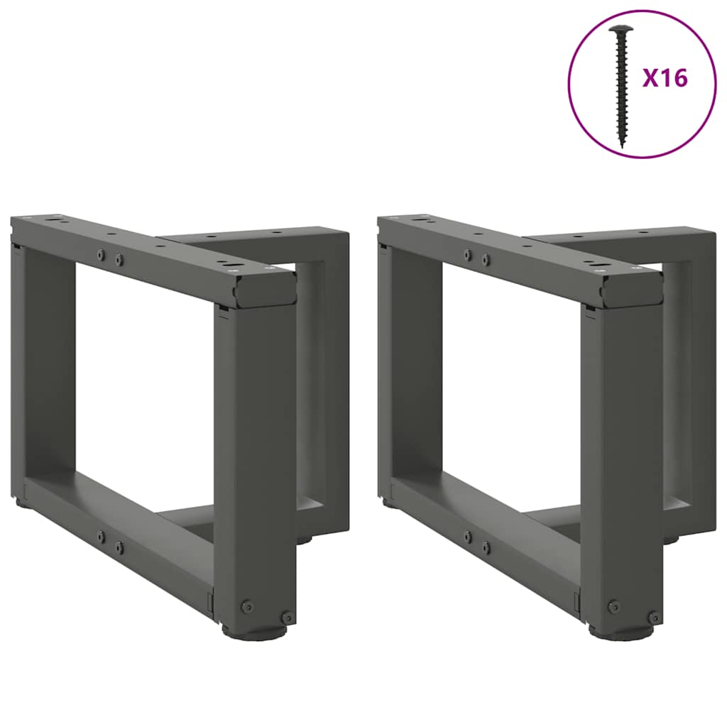 vidaXL Coffee Table Legs T-Shaped 2 pcs Anthracite 50x25x(30-31) cm Steel 3