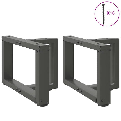 vidaXL Coffee Table Legs T-Shaped 2 pcs Anthracite 50x25x(30-31) cm Steel 3