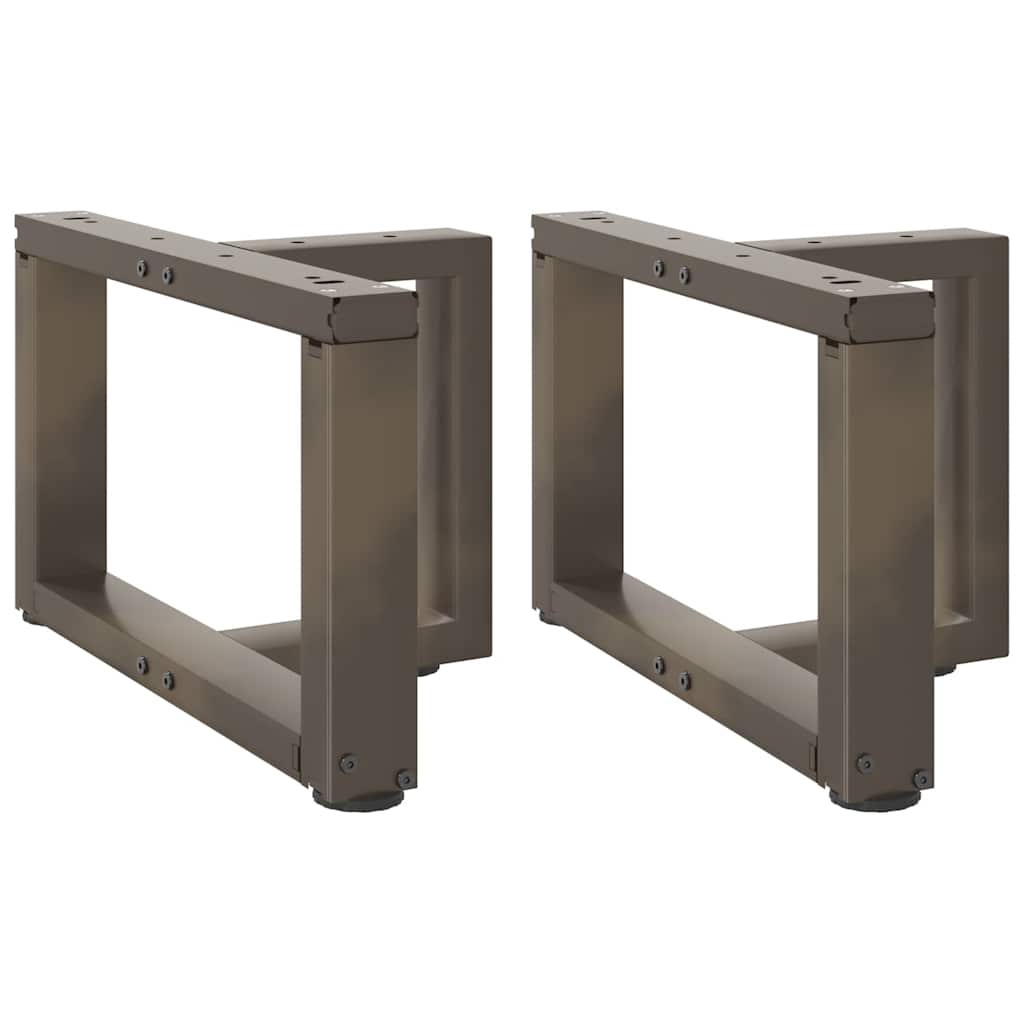 vidaXL Coffee Table Legs T-Shaped 2 pcs Black 50x25x(30-31) cm Steel 1