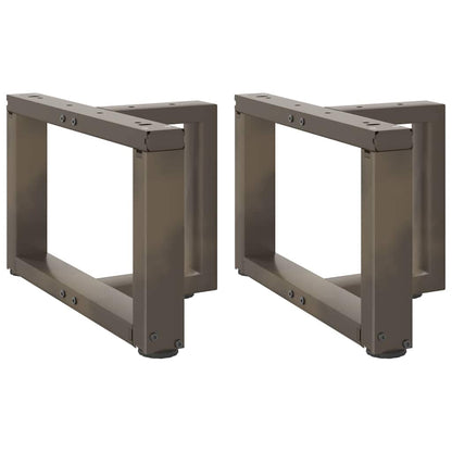 vidaXL Coffee Table Legs T-Shaped 2 pcs Black 50x25x(30-31) cm Steel 1