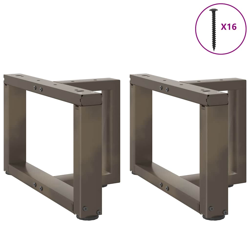 vidaXL Coffee Table Legs T-Shaped 2 pcs Black 50x25x(30-31) cm Steel 3