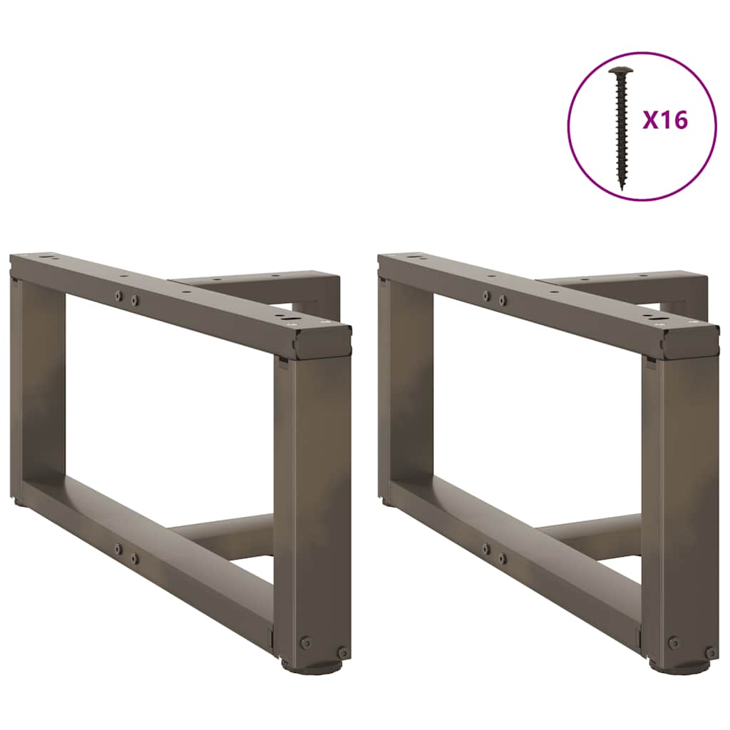 vidaXL Coffee Table Legs T-Shaped 2 pcs Black 60x25x(30-31) cm Steel 3