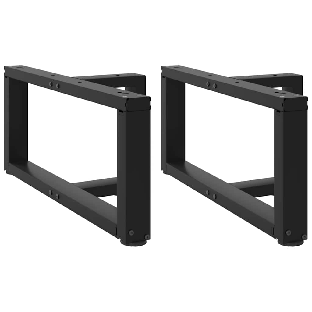 vidaXL Coffee Table Legs T-Shaped 2 pcs Black 70x25x(30-31) cm Steel 1