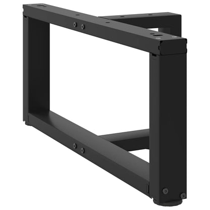 vidaXL Coffee Table Legs T-Shaped 2 pcs Black 70x25x(30-31) cm Steel 4