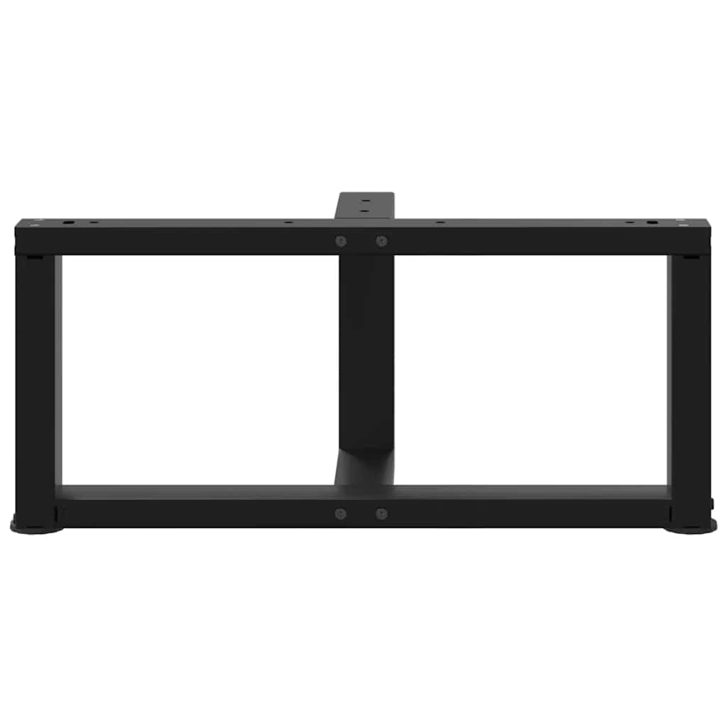 vidaXL Coffee Table Legs T-Shaped 2 pcs Black 70x25x(30-31) cm Steel 6