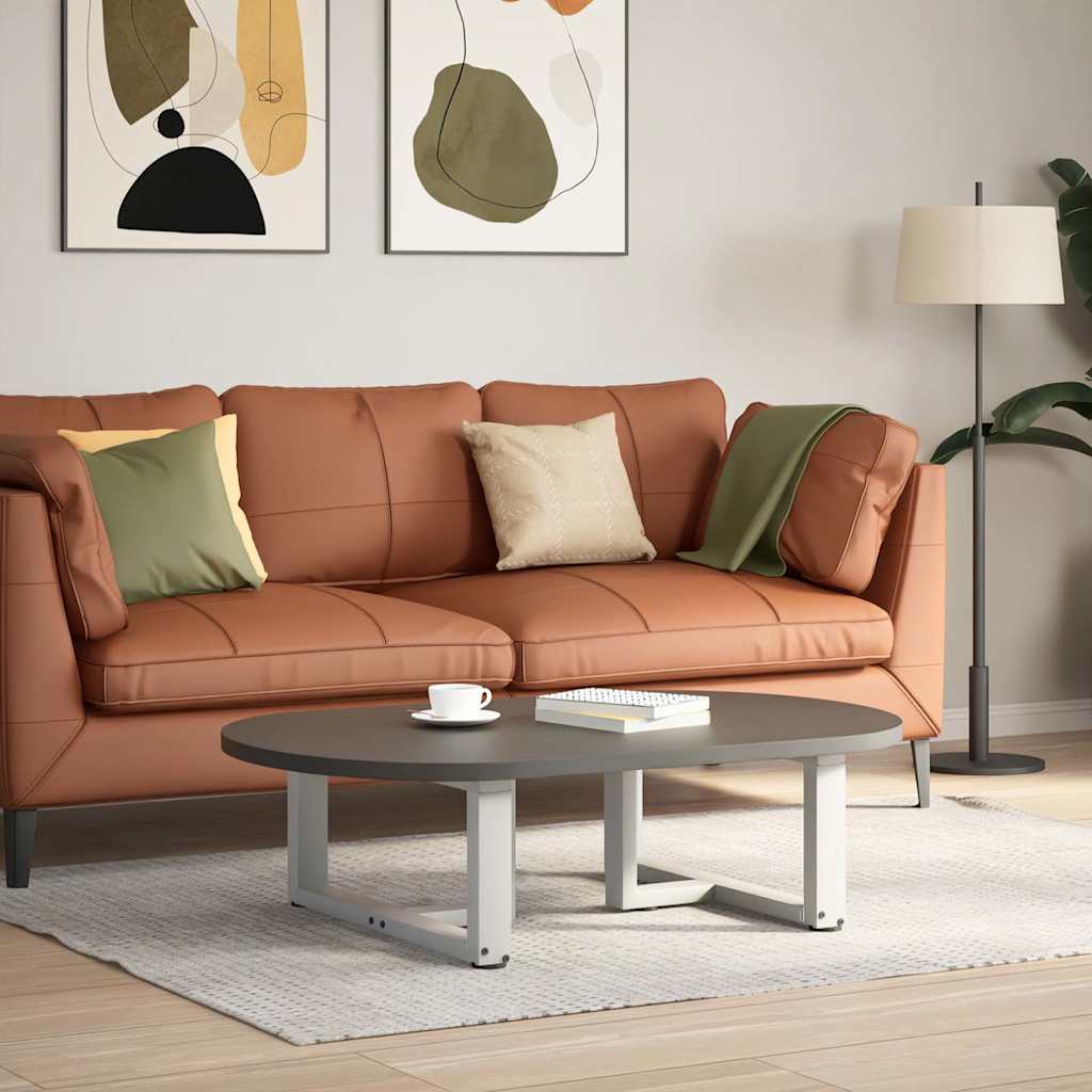 vidaXL Coffee Table Legs T-Shaped 2 pcs White 70x25x(30-31) cm Steel 2
