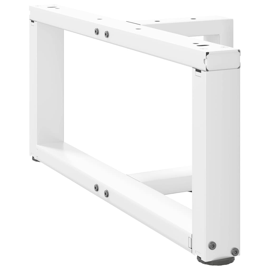 vidaXL Coffee Table Legs T-Shaped 2 pcs White 70x25x(30-31) cm Steel 4