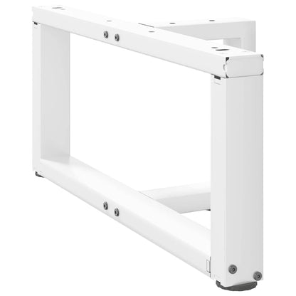 vidaXL Coffee Table Legs T-Shaped 2 pcs White 70x25x(30-31) cm Steel 4