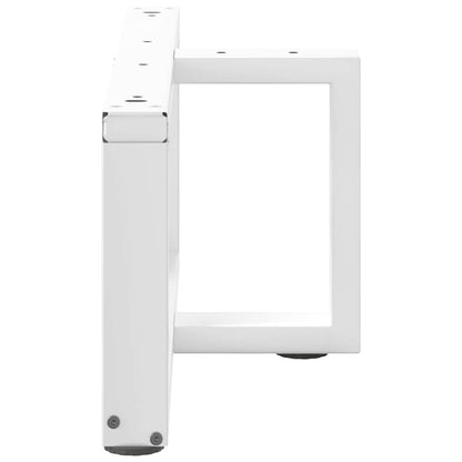 vidaXL Coffee Table Legs T-Shaped 2 pcs White 70x25x(30-31) cm Steel 5