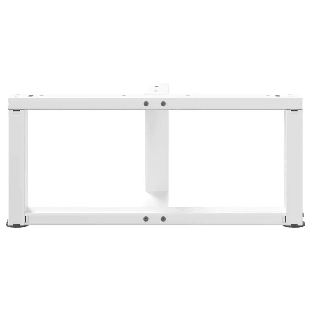 vidaXL Coffee Table Legs T-Shaped 2 pcs White 70x25x(30-31) cm Steel 6
