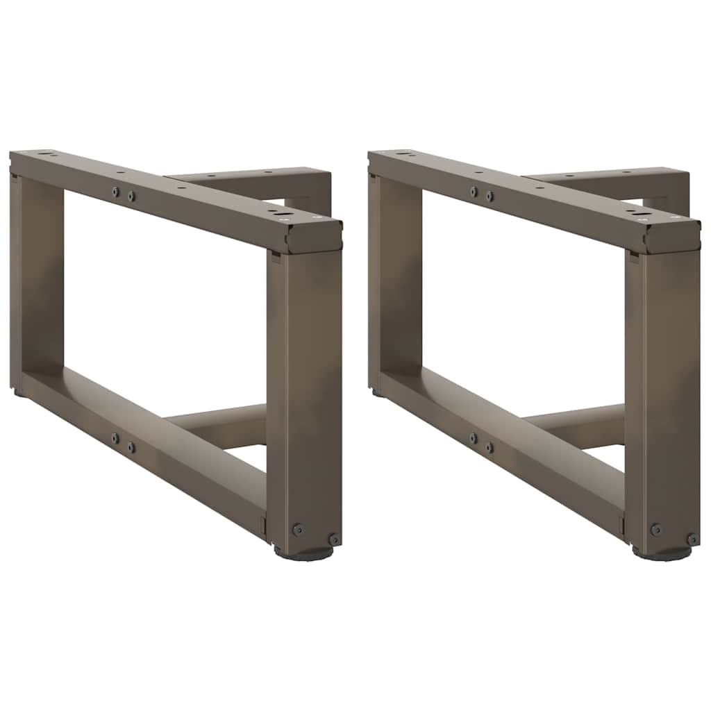 vidaXL Coffee Table Legs T-Shaped 2 pcs Black 70x25x(30-31) cm Steel 1