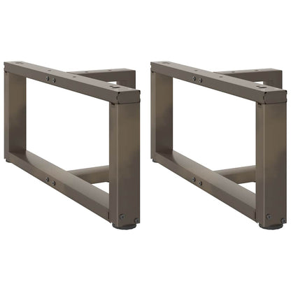 vidaXL Coffee Table Legs T-Shaped 2 pcs Black 70x25x(30-31) cm Steel 1