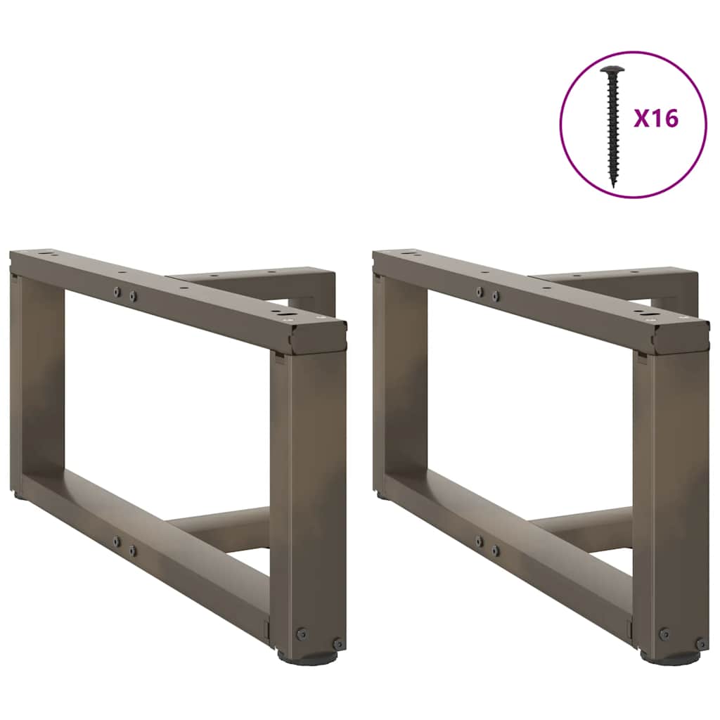 vidaXL Coffee Table Legs T-Shaped 2 pcs Black 70x25x(30-31) cm Steel 3