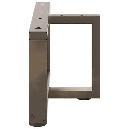 vidaXL Coffee Table Legs T-Shaped 2 pcs Black 70x25x(30-31) cm Steel 5